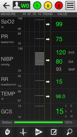 Handheld vital signs monitor / wireless WVSM® Athena GTX